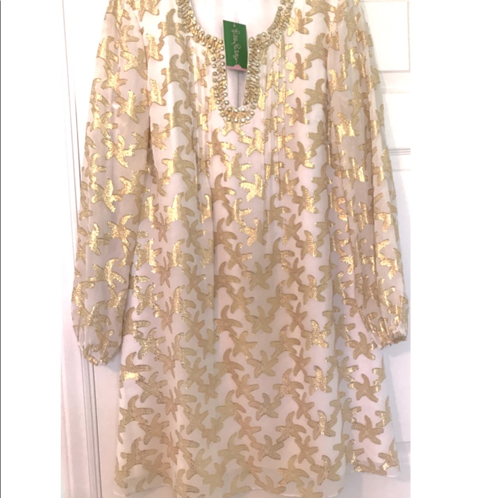 Lilly Pulitzer- Silk Starfish Tunic Dress-14 *NWT*